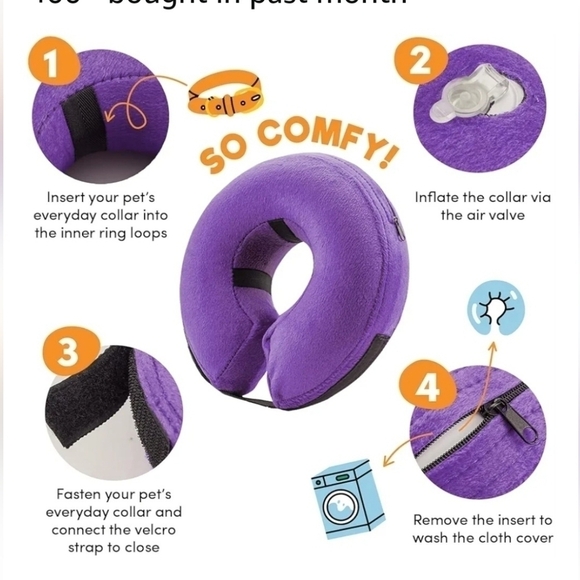 BENCMATE Protective Inflatable Collar for Dogs and Cats - Soft Pet Recovery Lg - Picture 3 of 7
